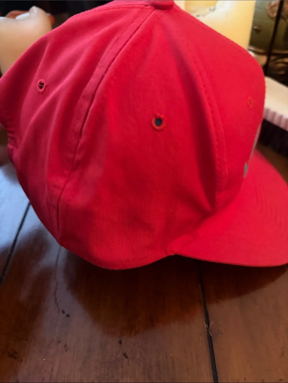 ADESa Red  Swim Cap with Blue Logo
